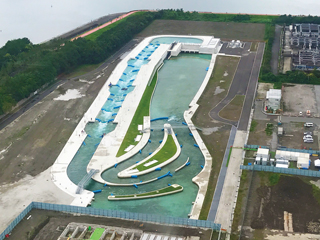 日本初の人工カヌー・スラローム競技場の建設