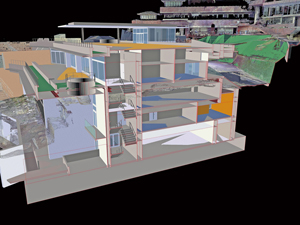 傾斜地での校舎建替え工事におけるICTの活用