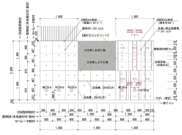 モックアップ立面図（外部面）