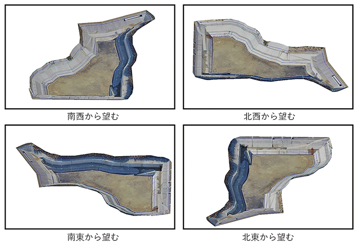 図-6　1号調整池の3次元モデル