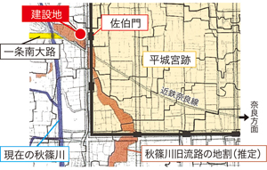 図－２　 敷地周辺状況 （文献②より引用・加筆）