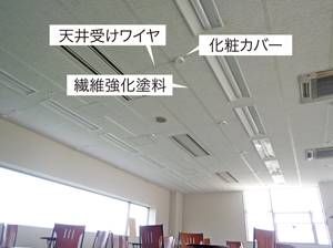 天井落下防止工法　鴻池CSFP工法（帯塗くん）　建築技術性能証明を取得